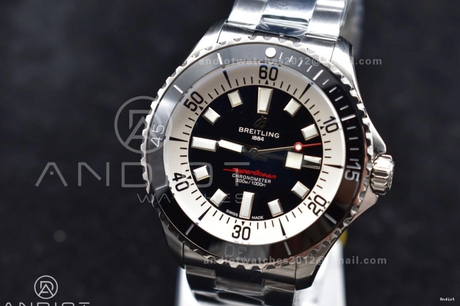 A 44 on TF Best White Black Automatic SunProtective Bracelet SS SuperOcean 475 Dial 1:1 Edition 0710